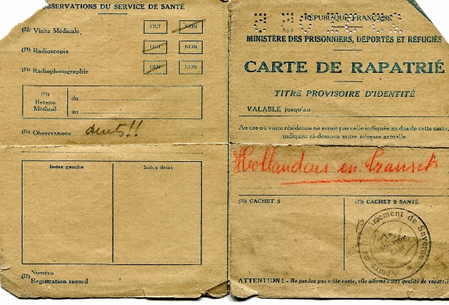 carte de rapatrie buitenz